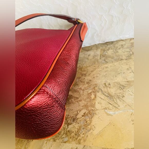 Coach Red metallic rust leather Crossbody Bag - Picture 10 of 12